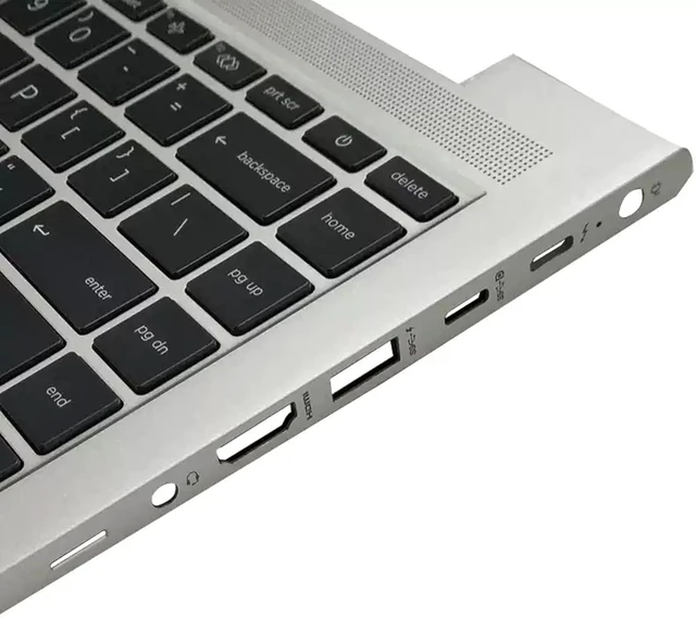 Alt view image 4 of 5 - New Replacement for HP EliteBook 640 645 G10 Laptop Palmrest Upper Case Backlit/Non-Backlit Keyboard Assembly Part N45427-001 N45428-001 N45429-001 N40111-001 N40113-001 Silver (Silver/Non-Backlit)