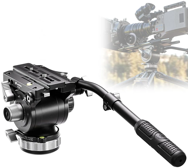 Main image of Leofoto Heavy Duty Video Camera Tripod Fluid Drag Pan Head with Arca Plate for DSLR Camera,Camcorders, 360 Rotating Tripod Head with Pan Lock, Load up to 33lbs (BV-20)