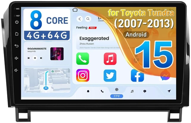Main image of 8 Core 4+64 Car Radio Stereo Upgrade for Toyota Tundra 2007-2013, Head Unit