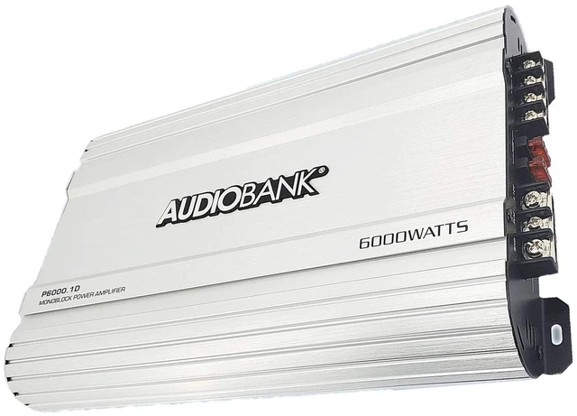 Alt view image 2 of 5 - Audiobank P6001 Monoblock Class D Car Audio Amplifier - 6000 Watts, 1 Ohm Stable, Remote Turn On/Off, Heavy-Duty Aluminum Alloy Heatsink, Power & Protection Indicators