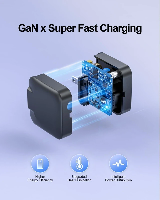 Alt view image 4 of 5 - Superer 65W USB C GaN Fast Charger for ROG Xbox Ally, Steam Deck, MSI Claw