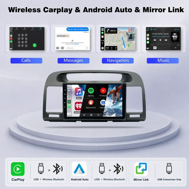 Alt view image 4 of 5 - Upgrcaru 4+64G Car Radio for Toyota Camry 2000-2006