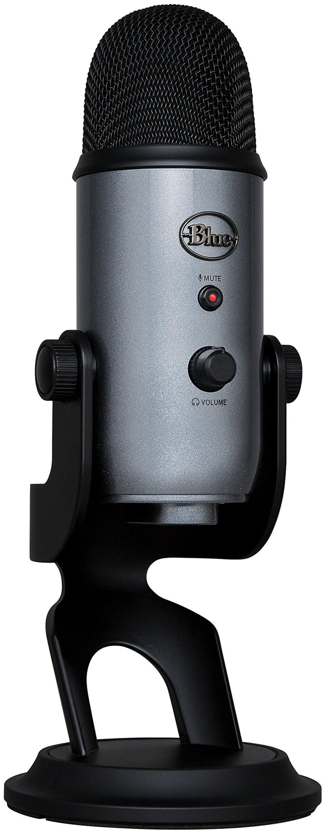 Main image of Blue Yeti USB Mic for Recording & Streaming on PC and Mac, 3 Condenser Capsules, 4 Pickup Patterns, Headphone Output and Volume Control, Mic Gain Control, Adjustable Stand, Plug & Play - Lunar Gray