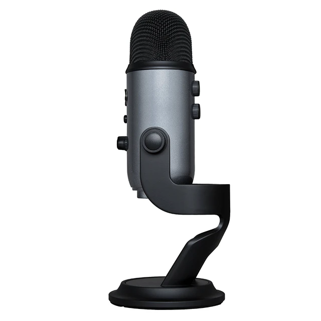 Alt view image 2 of 4 - Blue Yeti USB Mic for Recording & Streaming on PC and Mac, 3 Condenser Capsules, 4 Pickup Patterns, Headphone Output and Volume Control, Mic Gain Control, Adjustable Stand, Plug & Play - Lunar Gray
