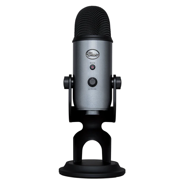 Alt view image 3 of 4 - Blue Yeti USB Mic for Recording & Streaming on PC and Mac, 3 Condenser Capsules, 4 Pickup Patterns, Headphone Output and Volume Control, Mic Gain Control, Adjustable Stand, Plug & Play - Lunar Gray