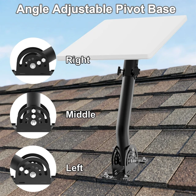 Alt view image 4 of 5 - Starlink Mini Wall Mount, 13" Pole Mounting Kit, 160 Tilt Adjustable