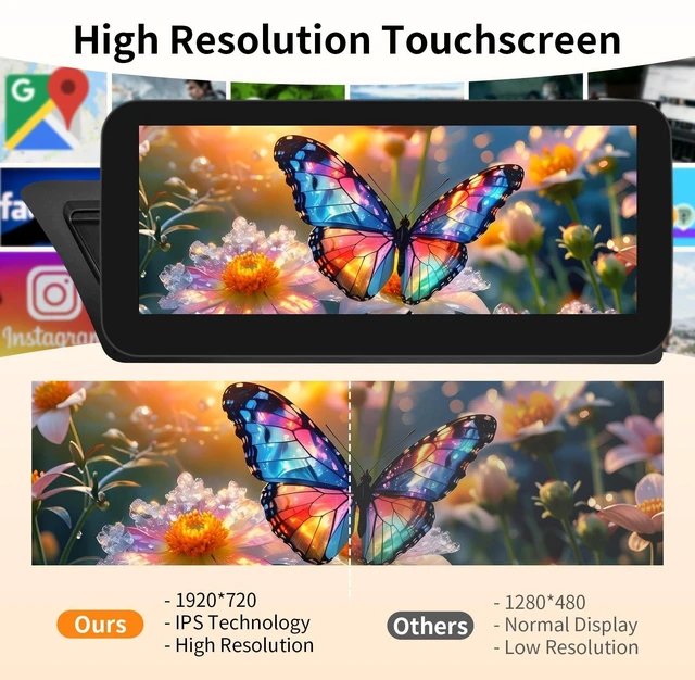 Alt view image 5 of 5 - BARGGN Wireless CarPlay/Android Auto 10.25 Inch Touchscreen for Audi A5 3GMMI (2009-2015) Year, Car Radio Receiver, Multimedia, Bluetooth, Car Stereo, Navigation