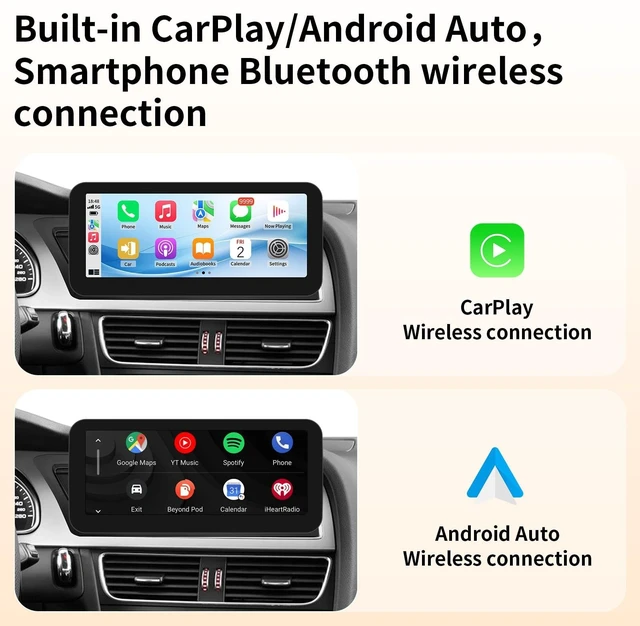 Alt view image 3 of 5 - BARGGN Wireless CarPlay/Android Auto 10.25 Inch Touchscreen for Audi A5 3GMMI (2009-2015) Year, Car Radio Receiver, Multimedia, Bluetooth, Car Stereo, Navigation
