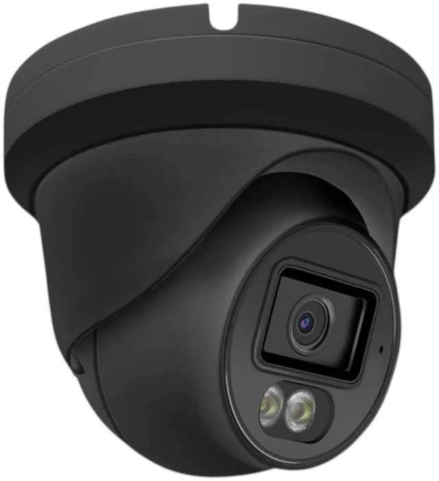 Alt view image 2 of 3 - Auview 4K PoE Security Camera, 8MP IP Turret Dome, Big Sensor, Built-in Microphone, Smart Dual-Light Color Night Vision, IP67 Outdoor/Indoor, NDAA Compliant, ONVIF Compatible (Black)