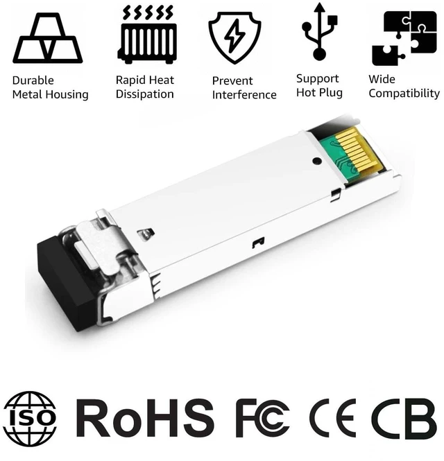 Alt view image 3 of 5 - OPSTRAN 1000BASE-SX SFP Optical Transceiver Module Compatible with Juniper QFX-SFP-1GE-SX EX-SFP-1GE-SX SRX-SFP-1GE-SX 850nm 550m DDM Duplex LC MMF 4pcs/Pack