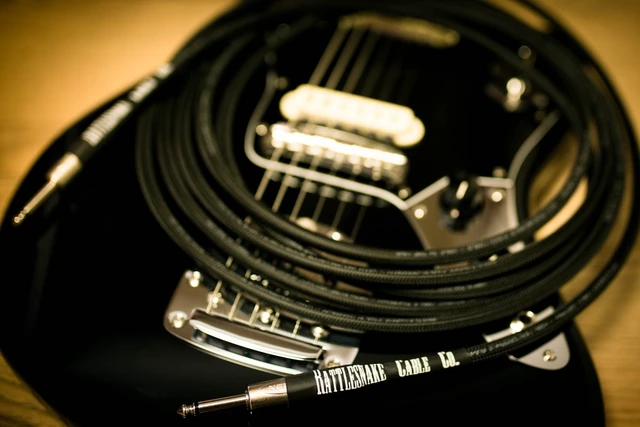 Alt view image 3 of 3 - Rattlesnake Cable - 15 Foot Standard Black Guitar Instrument Cable Straight to Straight 1/4-Inch plugs