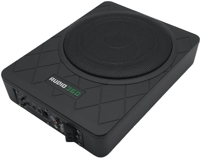 Alt view image 3 of 5 - AUDIO360 AD1500US - 1500W 10-Inch Amplified Subwoofer, Under Seat, Adjustable Low Pass Filter, Bass Boost Control, Compact Design - Perfect for Car Audio Systems