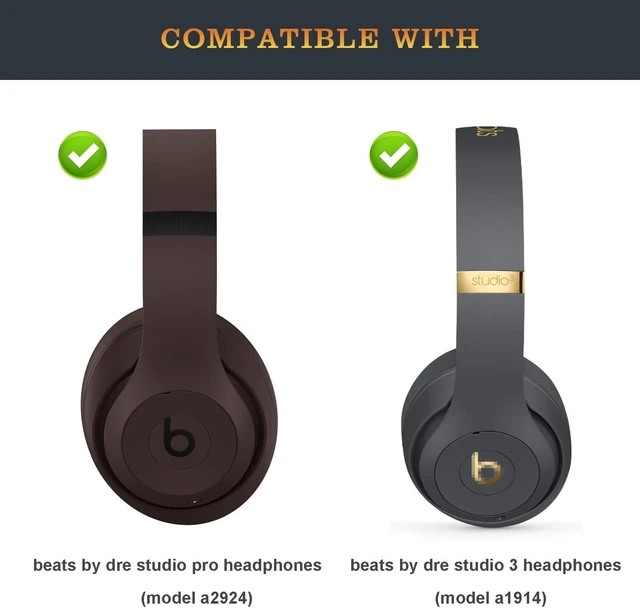 Alt view image 2 of 5 - Beat Studio Pro Headband and Hinges Same as the OEM Arch Band + Hinge Repair Kit Parts Replacement for Beats by Dre Studio Pro (A2924) and Studio 3 (A1914) Headphones (Deep Brown)