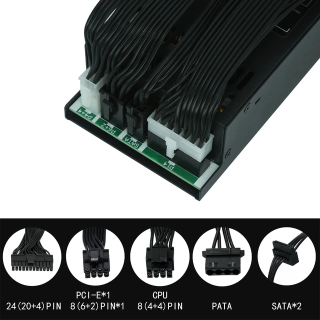 Alt view image 5 of 5 - Ptcliss 400W Full Modular 1U Flex ATX Power Supply 80 Plus Bronze Efficiency, Flex-400W