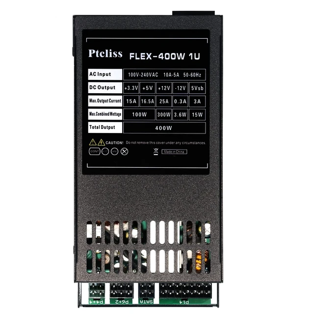 Alt view image 4 of 5 - Ptcliss 400W Full Modular 1U Flex ATX Power Supply 80 Plus Bronze Efficiency, Flex-400W