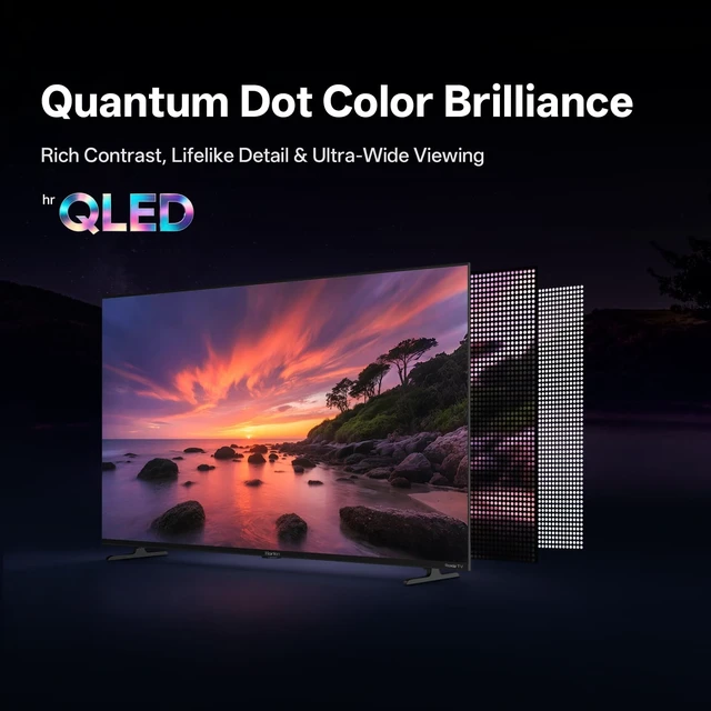 Alt view image 3 of 5 - HORION Roku TV 40" QLED Smart FHD Television with Quantum Dot Color