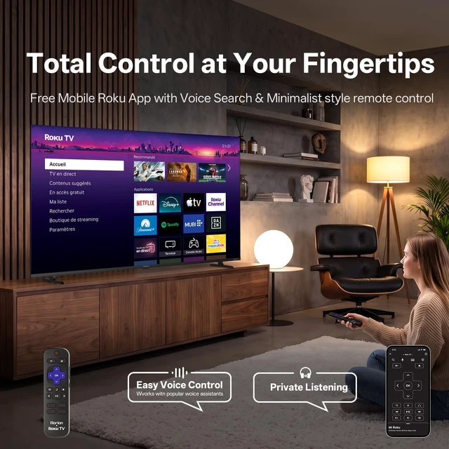 Alt view image 5 of 5 - HORION Roku TV 40" QLED Smart FHD Television with Quantum Dot Color