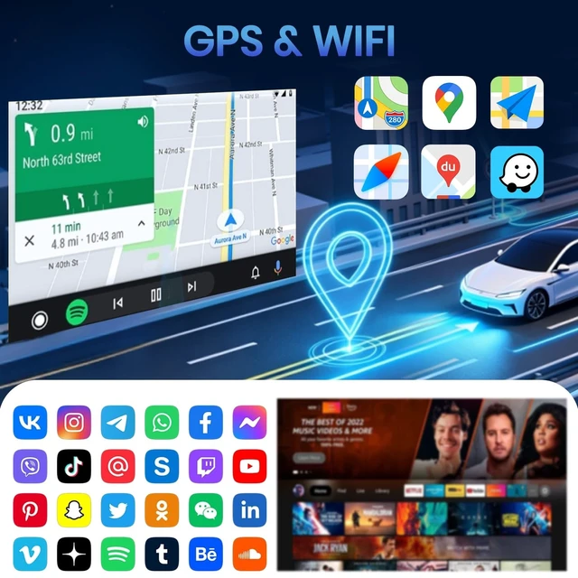 Alt view image 3 of 5 - Android 13 Car Stereo for GMC Envoy 2002-2009 Radio Upgrade 7" IPS Touchscreen for GMC Envoy with Wireless Carplay Android Auto,Mirror Link BT FM Radio WiFi GPS EQ SWC+ Backup Camera-2+32G