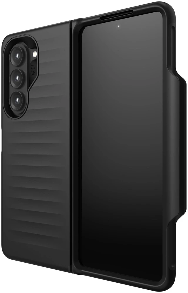 Main image of ZAGG Bridgetown Phone Case for Galaxy Z Fold5-10ft Drop Protection, Graphene Reinforced, Hinge Design, Slim, Lightweight, Wireless Charging Compatible, Black