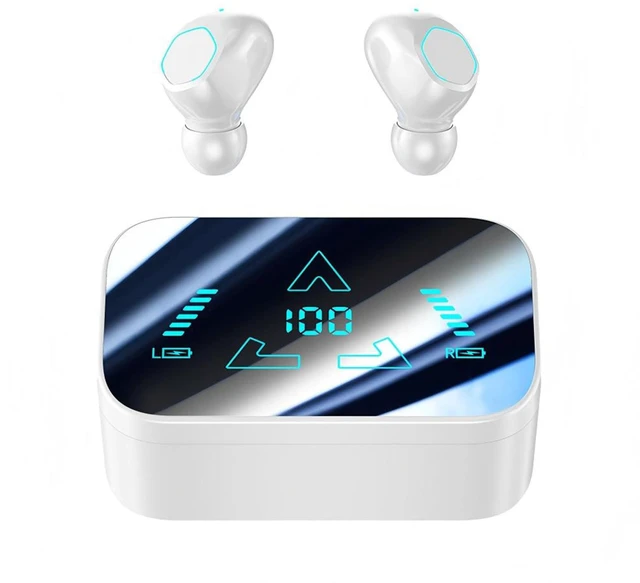 Main image of Wireless Bluetooth Earbuds, Bluetooth 5.3, LED Display, In-Ear, White