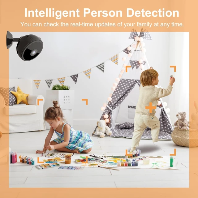 Alt view image 4 of 5 - ZHENHAN Mini Camera Wireless Cam with Advanced Night Vision & Motion Detection, Remote Control Phone App, Dual SD/Cloud Storage, Instant Real-Time Alerts, Ideal Indoor Security Camera(Black)