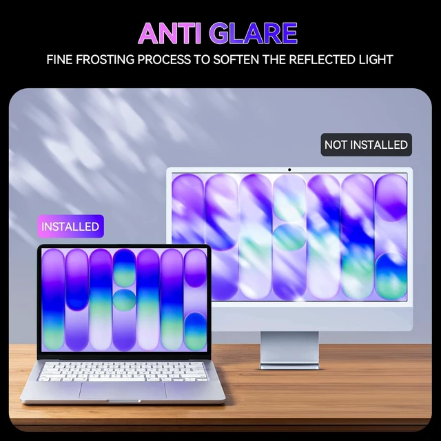 Alt view image 5 of 5 - Peslv Magnetic Privacy Screen for Macbook Neo 13 Inch (2026, A18 Pro), Removable Matte Anti Glare Blue Light Protector Private Security Filter for 13inch Mac Laptop Computer