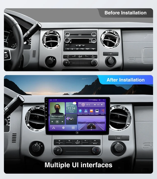 Alt view image 2 of 5 - 10.2" 4+64G Car Radio for Ford F-150 20042008 E-150/E-250/E-350 20092016