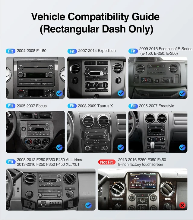 Alt view image 3 of 5 - 10.2" 4+64G Car Radio for Ford F-150 20042008 E-150/E-250/E-350 20092016