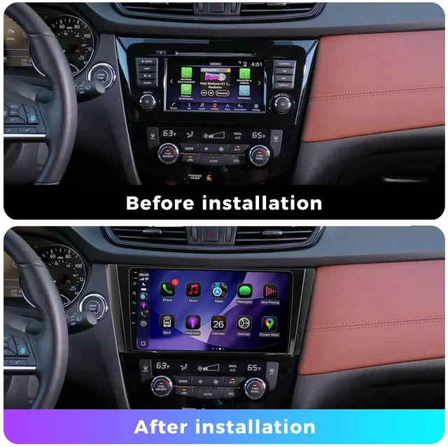 Alt view image 2 of 5 - DUDUAUTO DUDU3 Car Radio for Nissan Rogue T32 2014-2020 Stereo Update 8-Core 4+64GB 10" Carplay & Android Auto Head Unit w/Custom Wallpaper Layout Touch Screen for Navigation,Music