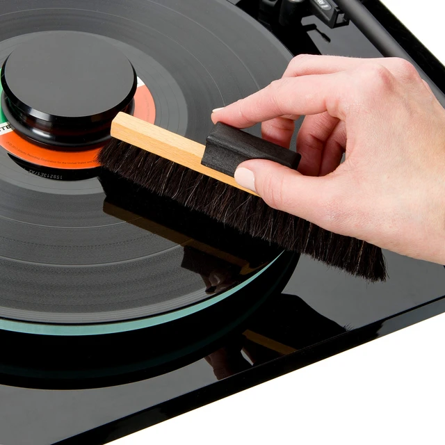 Alt view image 5 of 5 - Redecker Phonograph Record Brush, Beechwood and Extra-Soft Goat Hair, Preserves Records and Record-Players, 6 inches, Made in Germany