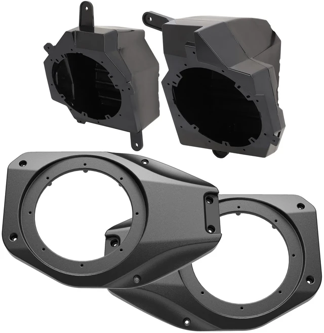 Main image of Proscenium PRO-JPSAP1 Front Left & Right Speaker Pods All-in-One Adapter Kit for Better Sound Quality, Fits 6.5- 6.75 Aftermarket Speakers for Jeep Wrangler JL and Gladiator JT Models, Black