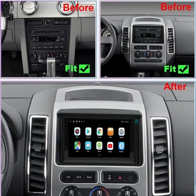 Alt view image 2 of 5 - PHEZEN 7 inch Touchscreen Car Stereo Fit for Ford Edge 2007-2010, Android 13 Car Radio with Carplay & Android Auto GPS Navigation BT Mirror Link WiFi Backup Camera 2+64G