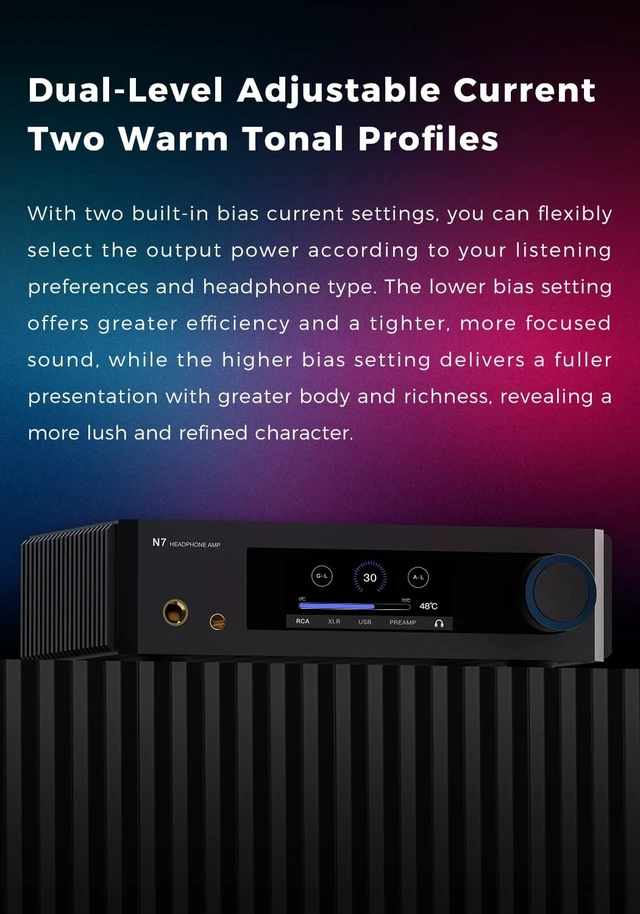 Alt view image 4 of 5 - aune N7 (DAC Edition) Headphone Amp and USB DAC, Pre-amp