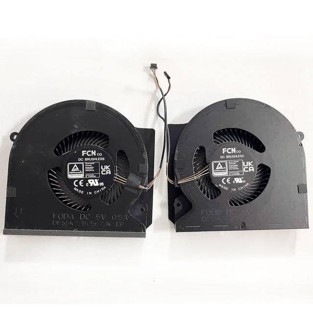 Alt view image 2 of 5 - Fleshy Leaf CPU+GPU Cooling Fan Replacement for Razer Blade 16 RZ09-0483