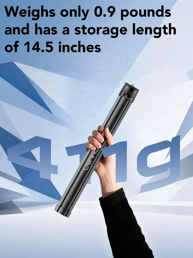 Alt view image 5 of 5 - AOCHUAN 155cm Lightweight Extendable Phone Tripod for iPhone, Adjustable 14.5"-60.1" Photography Phone Stand, Portable & Stable Travel Tripod for Smartphone, Video Recording, Live Streaming