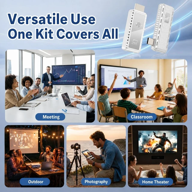 Alt view image 2 of 5 - USB-C Wireless HDMI Transmitter and Receiver for Laptop, MacBook, Phone