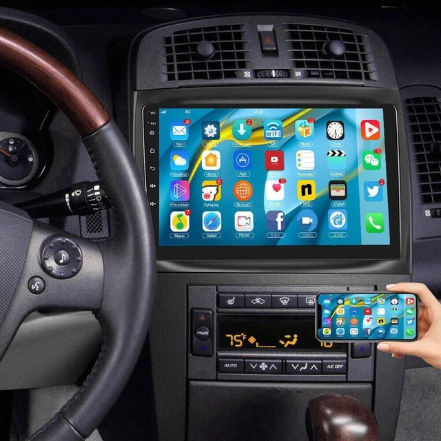 Main image of 10" Android 13.0 Car Stereo for Cadillac CTS 2003 2004 2005 2006 2007 Cadillac SRX 2004-2008,2+32G,with Carplay Android Auto Double Din Radio Receiver GPS Navigation Bluetooth AHD Backup Camera Mic