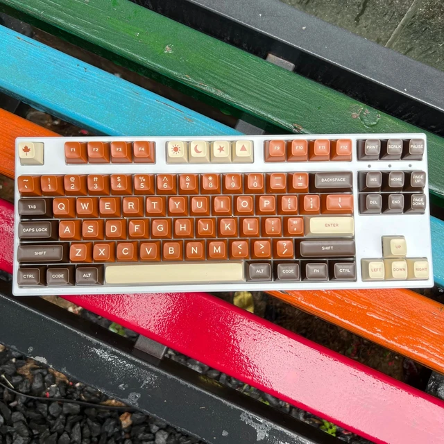 Alt view image 5 of 5 - Owpkeenthy 173 Keys PBT Cherry Profile Keycaps Set, SA Coffee
