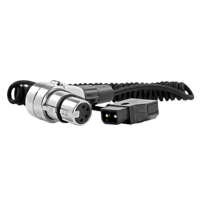 Alt view image 4 of 4 - KONDOR BLUE ^^ D-Tap to 4 Pin XLR Female Right Angle Power Coiled Cable ^^ for Blackmagic URSA Mini Pro, Sony Venice F5 F55, Panasonic Varicam, TV Logic Field Monitor, & More ^^ Black