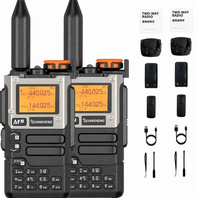 Main image of QUANSHENG UV-K5 8 K6 Radio DTMF Walkie Talkie Firmware Flashable Original Version with NOAA Weather Forecast Type-c Charging Dual Band UV-K6 Upgede Version UV-K5 Two Way Radio 2 PC