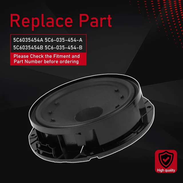 Alt view image 2 of 5 - Motarithl Front Door Speaker Assembly 6 Inch Compatible with Volkswagen