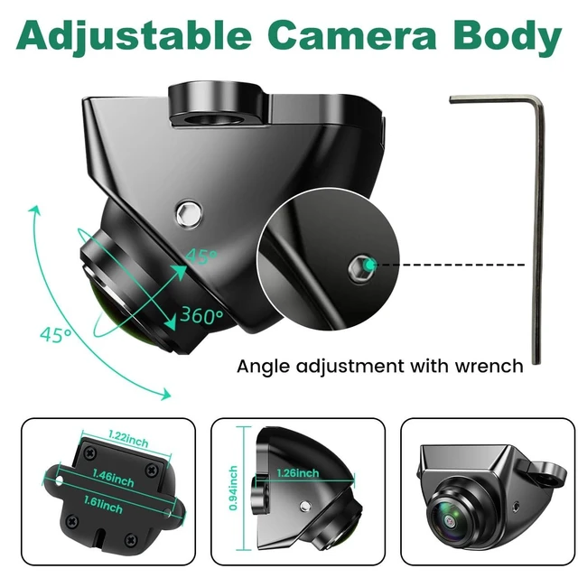 Alt view image 4 of 5 - Car Backup Camera with Dynamic Trajectory Guide Line, GreenYi AHD 1080P Rear View Cam, Fisheye Lens, Night Vision Waterproof 170 Degree Wide View
