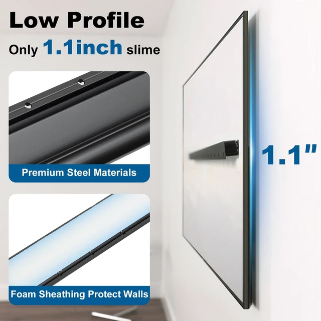 Alt view image 4 of 5 - AENTGIU Studless TV Wall Mount, Alloy Steel, Hold 180 Lbs,32 to 100Inch TVs