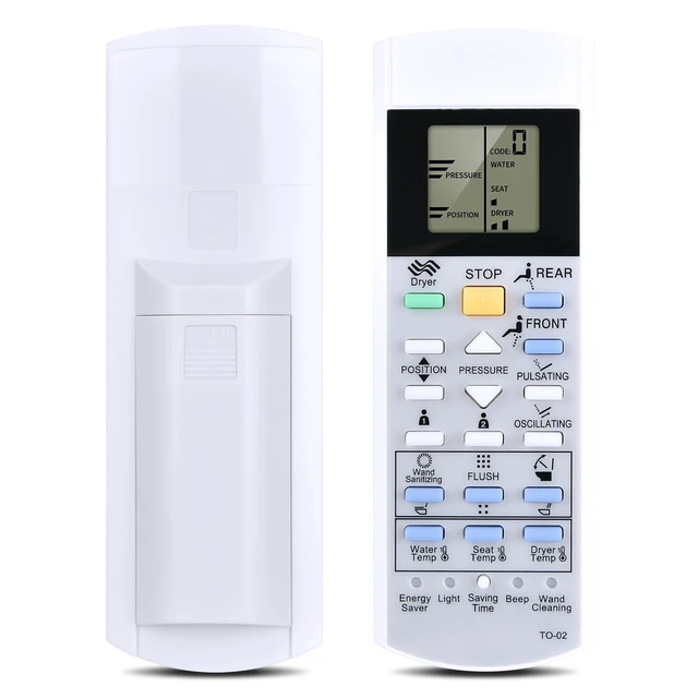 Alt view image 3 of 5 - Rankle Memory Replacement Remote for TOTO C200 TO-02 Washlet Toilets Bidets G500 A200 992WA 992M 700H SW2044 MS970CEMFG SN970M V1 TCF403RG TCF403RSW SW2043 TCF6530U TCF6531U SW2024 TCF6501U