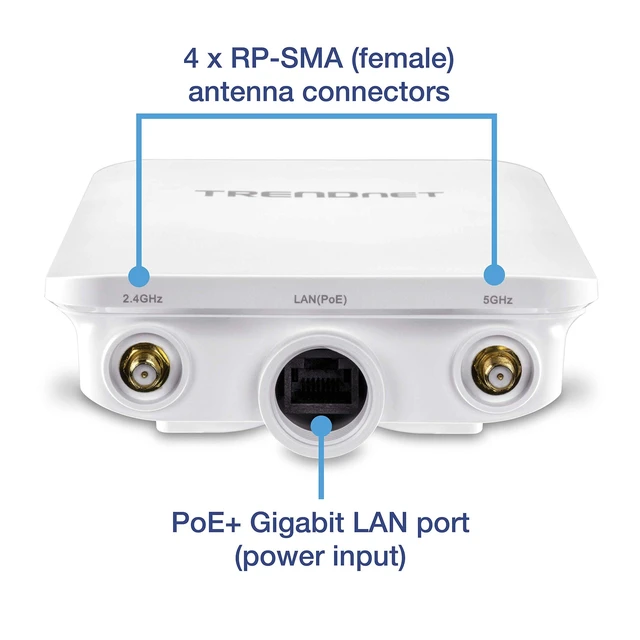 Alt view image 4 of 5 - TRENDnet TEW-841APBO, 5 DBI Wireless AC1300 Outdoor PoE+
