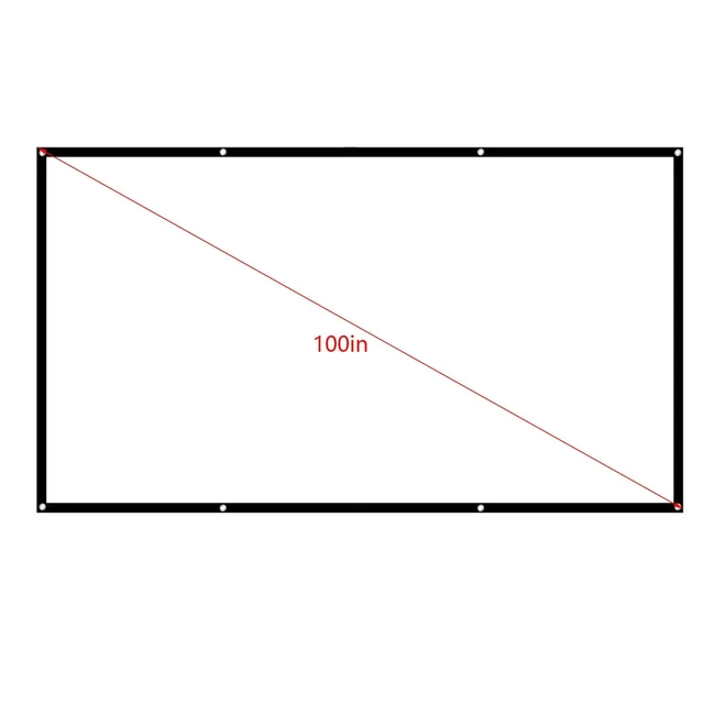 Alt view image 5 of 5 - AYNEFY 4K HD Projection Screen 100in, Foldable Lightweight