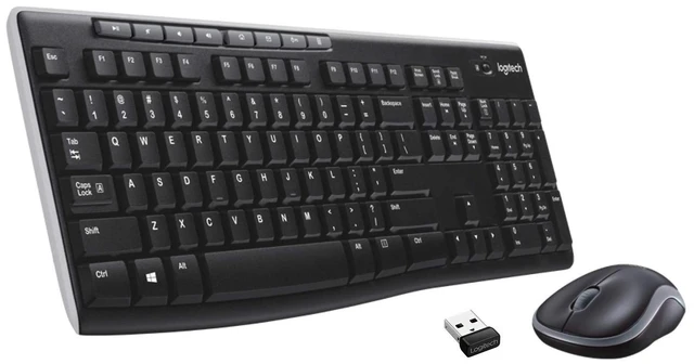 Main image of Logitech 920-004536 MK270 Wireless Keyboard and Mouse Combo Keyboard and Mouse Included, 2.4GHz Dropout-Free Connection, Long Battery Life