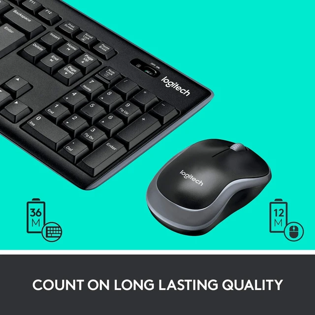 Alt view image 5 of 5 - Logitech 920-004536 MK270 Wireless Keyboard and Mouse Combo Keyboard and Mouse Included, 2.4GHz Dropout-Free Connection, Long Battery Life