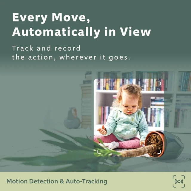 Alt view image 3 of 5 - Swann EVO 2K Pan-Tilt Indoor Wi-Fi Security Camera: 2K HD video, plug-in, auto tracking, sound/motion/pet/person detection, live view, night vision, 2-way talk/siren, baby monitor, local/cloud storage
