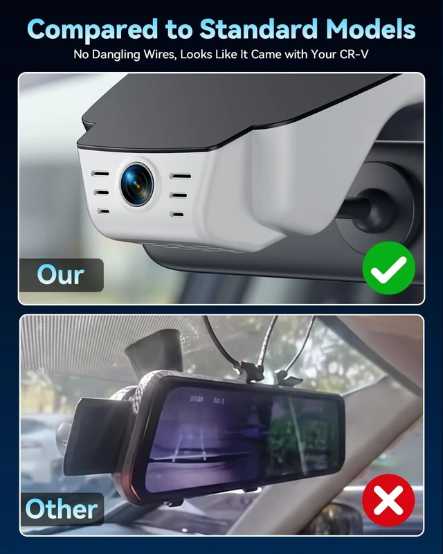 Alt view image 5 of 5 - OVAMAN OEM-Fit 4K Dual Dash Cam for Honda CR-V/Hybrid 2023-2026, 128GB
